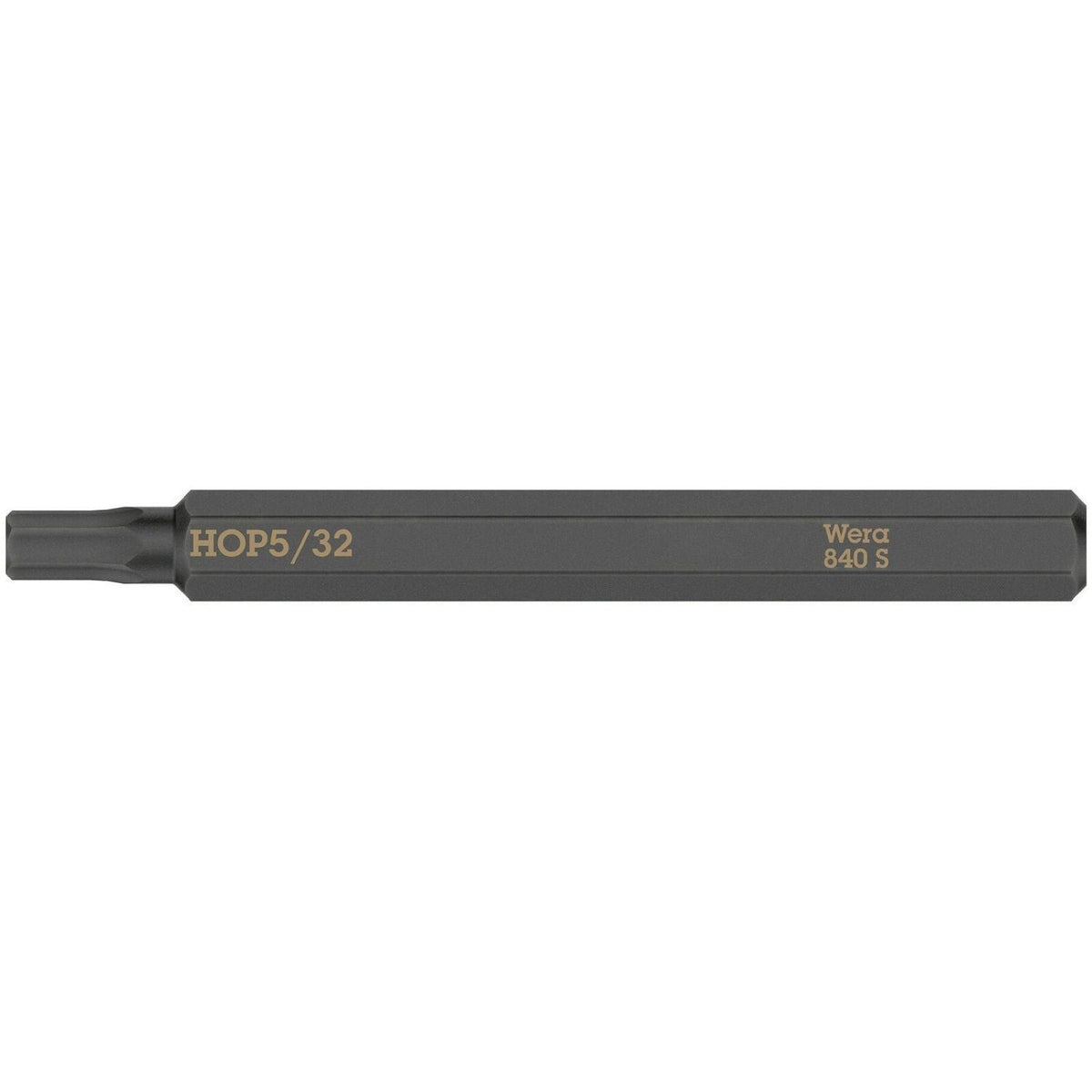 Wera 840 S Hex-Plus Bit For Impact Screwdrivers, 5/32-in.x70-mm.