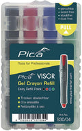 Pica 930/04 Black, Red, Blue, Green Dry Erase Refill, 4-Pack