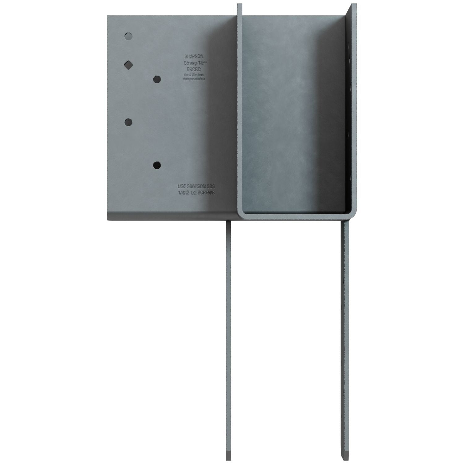 Simpson Strong-Tie ECCLRQ3.25-6SDS ECCLLQ L-Shape End Column Cap for 3-1/4-in. Beams, 6x Post w/ SDS Screws, Skewed Right