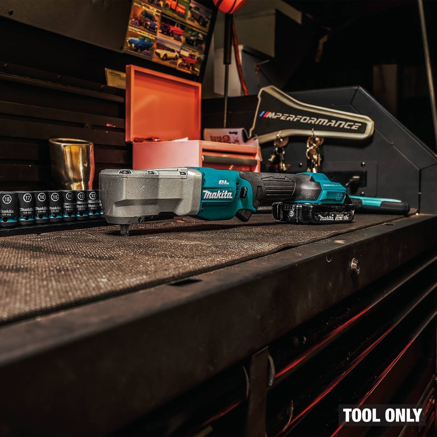 Makita XLT03Z 18V LXT Brushless High Torque 3/8-in. Angle Impact Wrench w/ Friction Ring, Tool Only