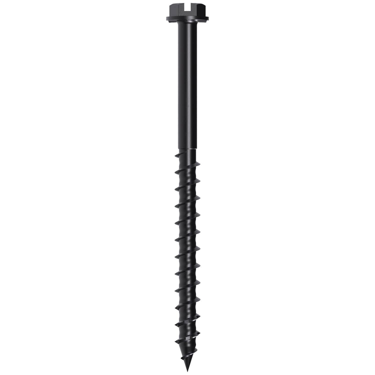 Simpson Strong-Tie TNTBL18234H Titen Turbo, 3/16-in. x 2-3/4-in. Hex-Head Concrete and Masonry Screw, Black, 100-Pack
