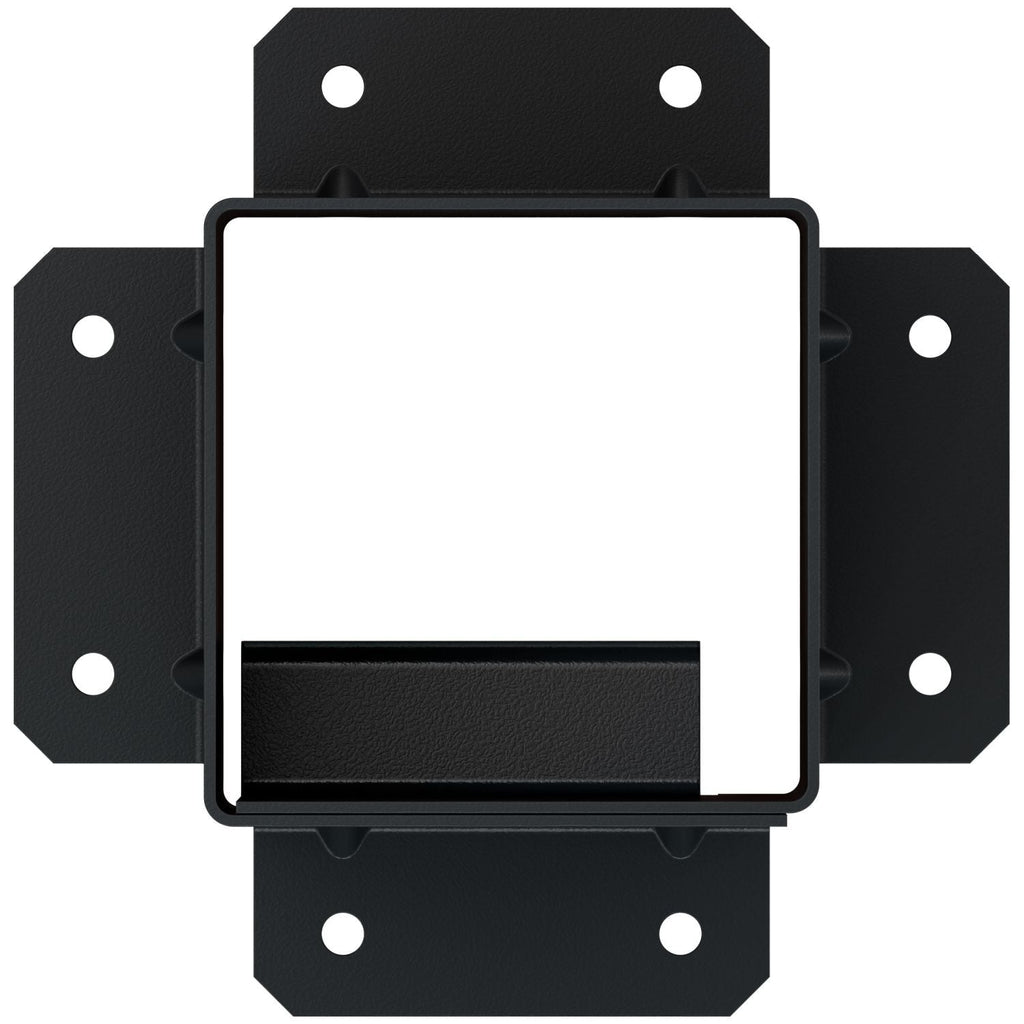 Simpson Strong-Tie SAGE-B44-KT2 Outdoor Accents Sage System Black Powder-Coated Post Base for 4x4 with Screws, 2-Pack