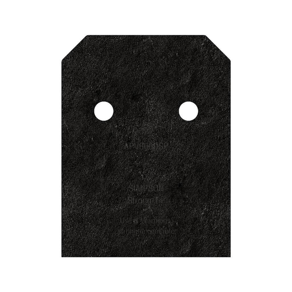 Simpson Strong-Tie APVB66DSP Outdoor Accents Avant Collection ZMAX, Black Post Base Side Plate for 6x, 2-Pack