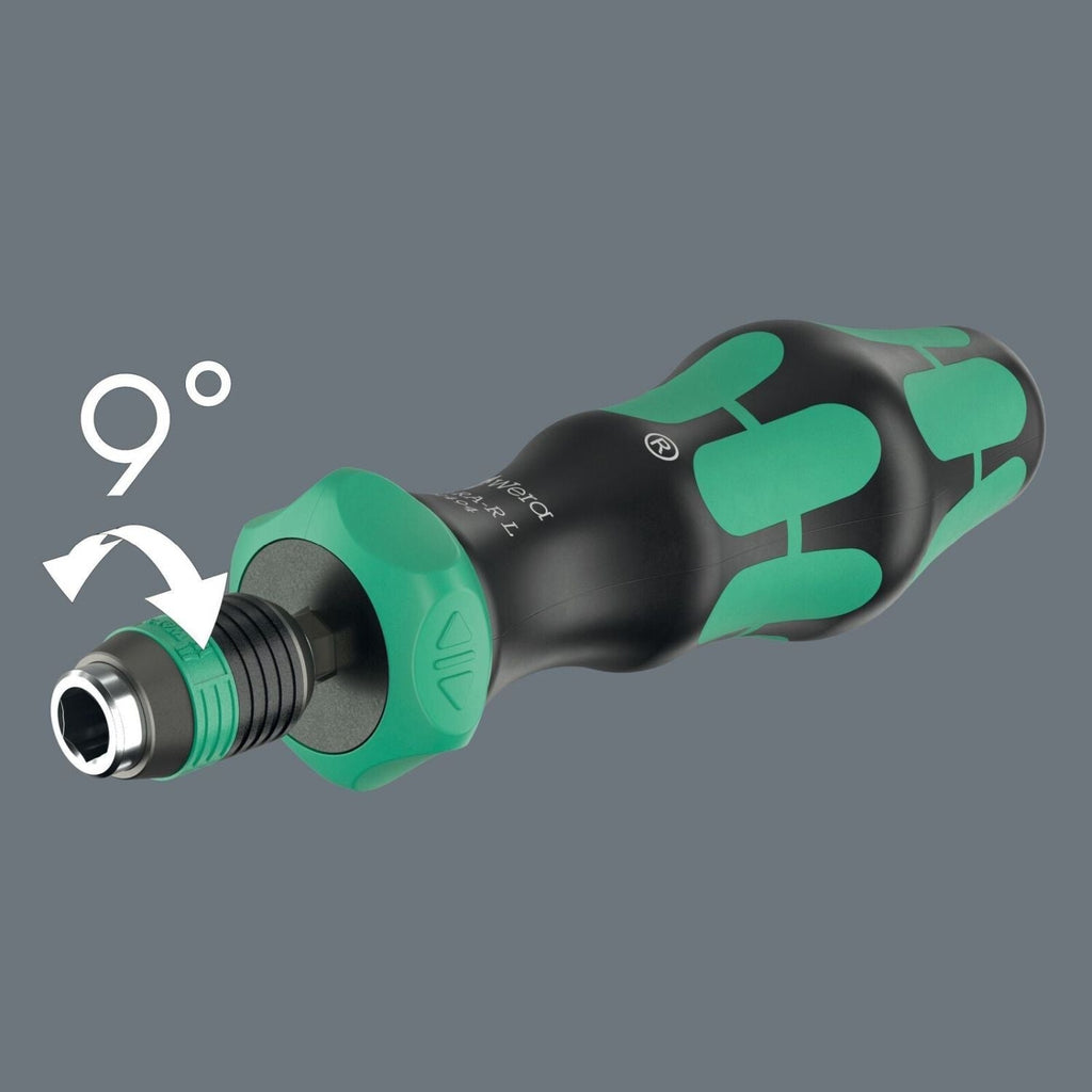 Wera 838 Ra-R L Bitholding Screwdriver With Ratchet Functionality, 1/4-in., 1/4-in.x140-mm.