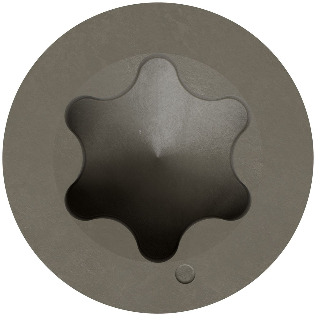 Simpson Strong-Tie T07162FT70GR Trim-Head Screw, 6-Lobe Drive, #7 x 1-5/8-in. T-15 Type 316, Gray, 70-Pack