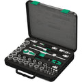 Wera 8100 Sc 2 Zyklop Speed Ratchet Set, 1/2-in. Drive, Metric, 37-Pieces