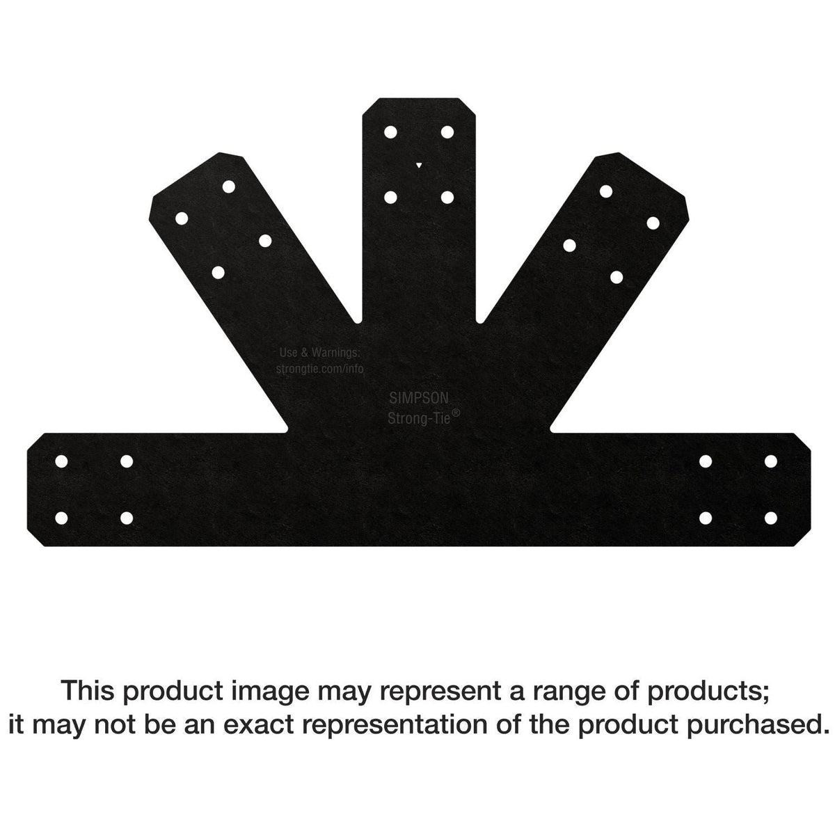 Simpson Strong-Tie APVGP812 Outdoor Accents Avant Collection 8:12 Pitch, Black Powder-Coated Gable Plate