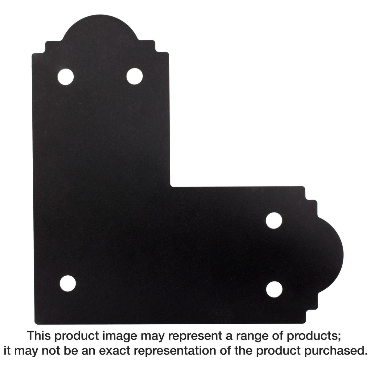 Simpson Strong-Tie APL4 Outdoor Accents Mission Collection ZMAX, Black Powder-Coated L Strap for 4x4