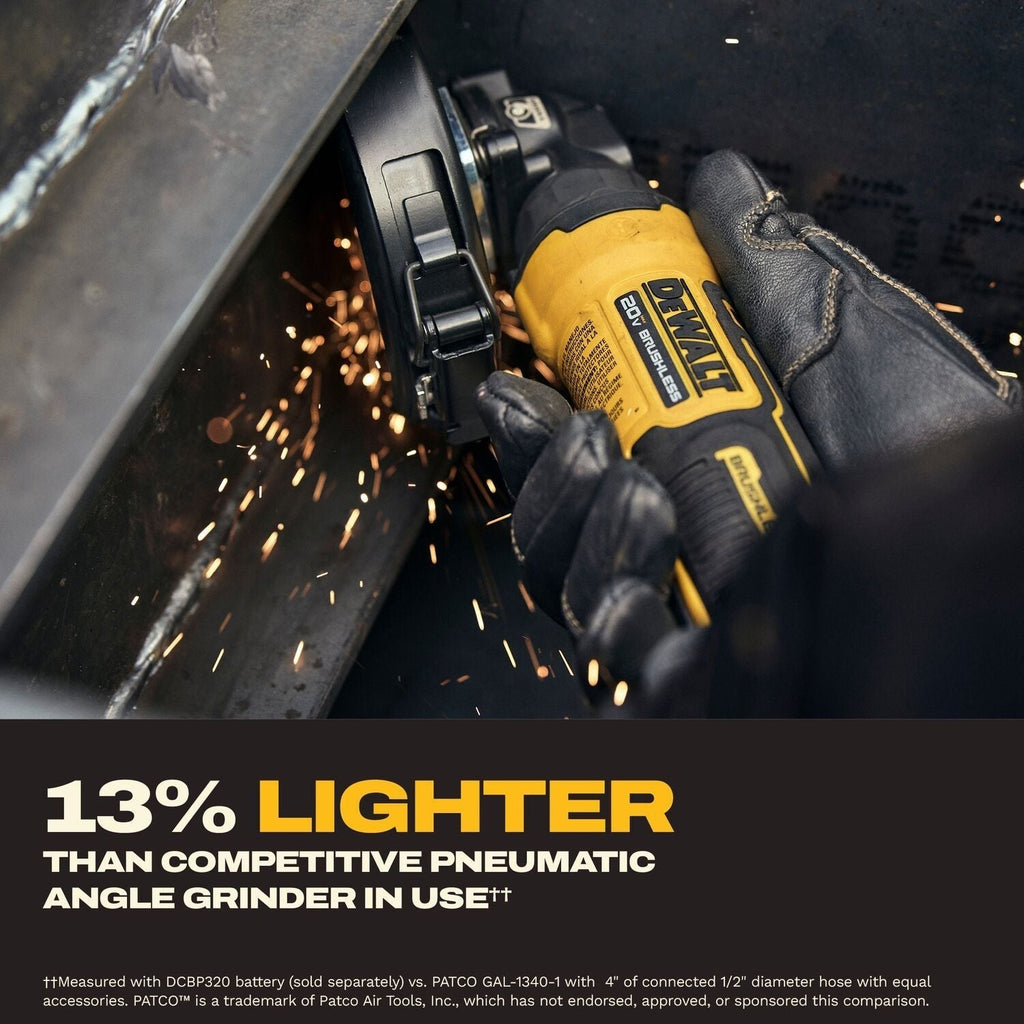DeWALT DCG400BLR ATOMIC 20V MAX 4-in. Angle Grinder with Lanyard Ready Attachment Point, Tool Only