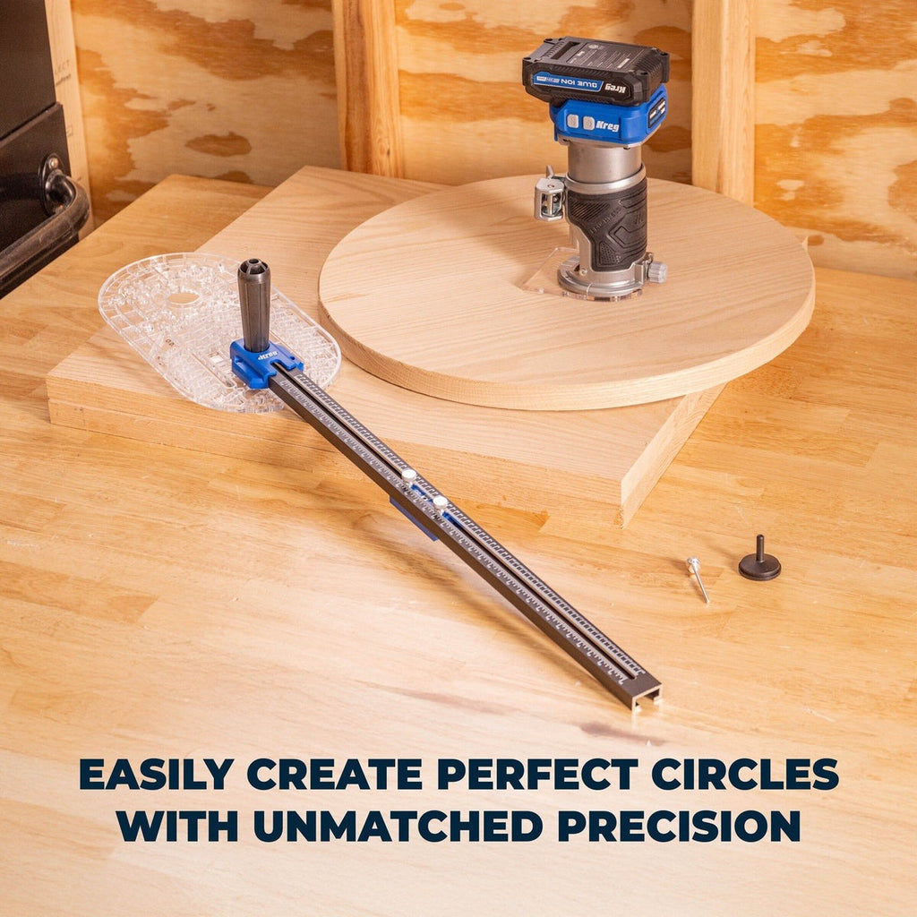 Kreg Trim Router Circle Guide Accessory for 3-1/2-in. to 52-in. Circle Cutting (KRTCG100)