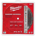 Milwaukee 49-93-7140 14" DIAMOND MAX All-Purpose Segmented Turbo Diamond Blade