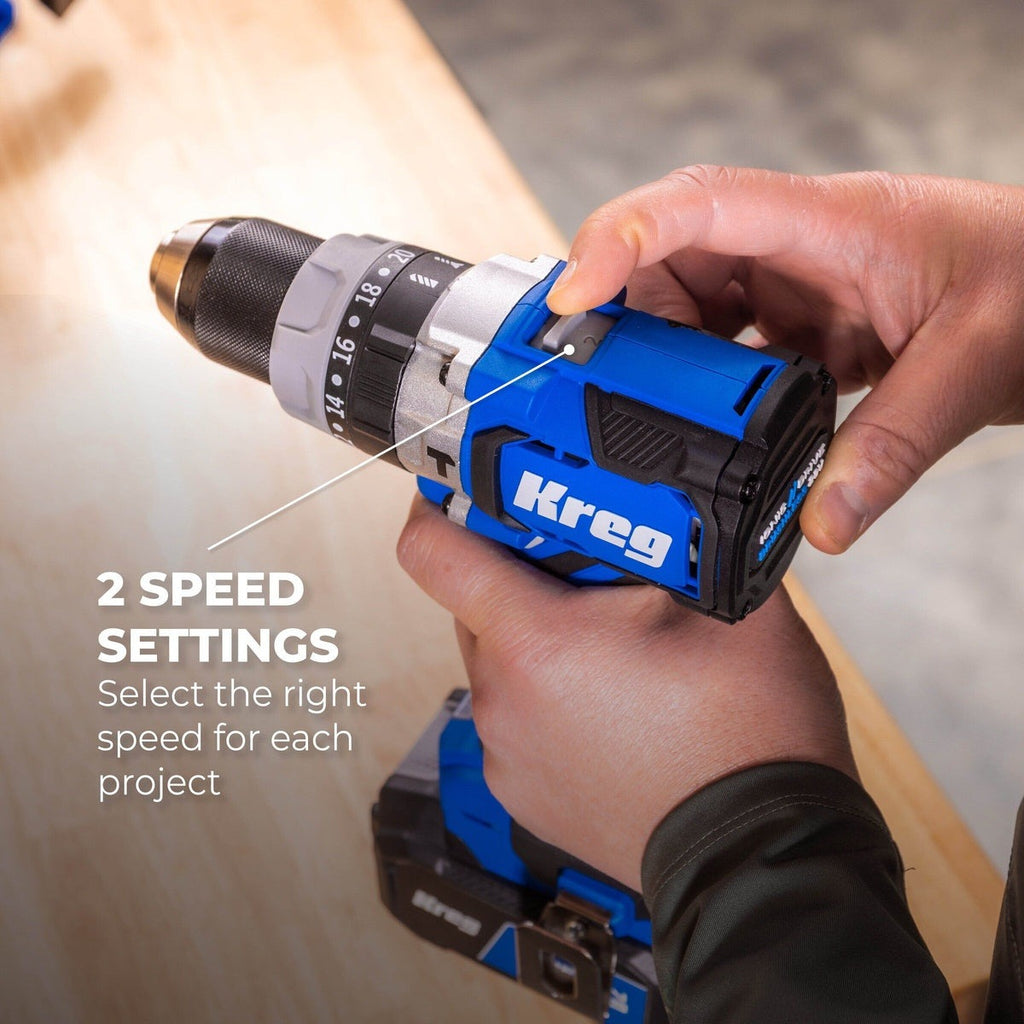 Kreg 20V 1/2-in. Cordless Brushless Hammer Drill, Tool Only (KPTHD050B)