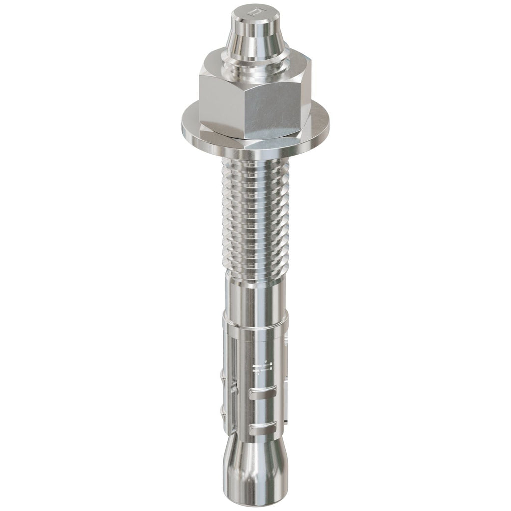 Simpson Strong-Tie STB2-37300S4F50 Strong-Bolt 2, 3/8-in. x 3-in. Type 304 Stainless-Steel Wedge Anchor, Fully Assembled, 50-Pack