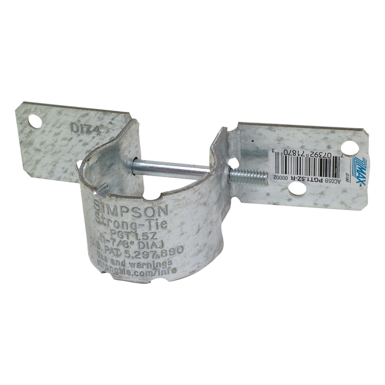 Simpson Strong-Tie 12-Gauge ZMAX Galvanized Pipe Grip Tie for 1-1/2-in. Pipe (PGT1.5Z-R)