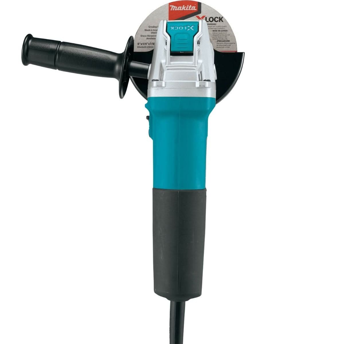 Makita GA5080 Corded 5" X-LOCK High-Power Angle Grinder, with SJS