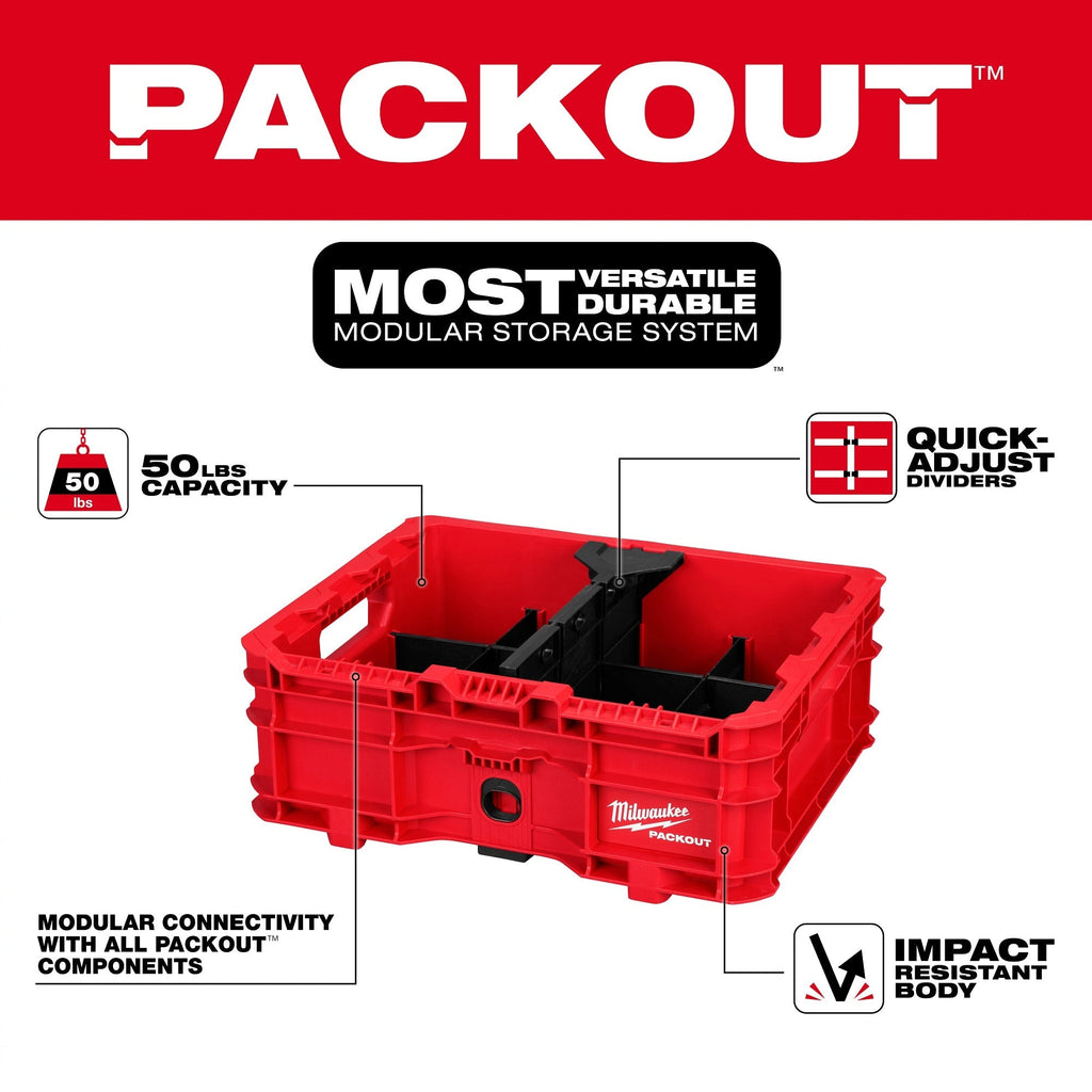 Milwaukee 48-22-8438 PACKOUT Low-Profile Crate