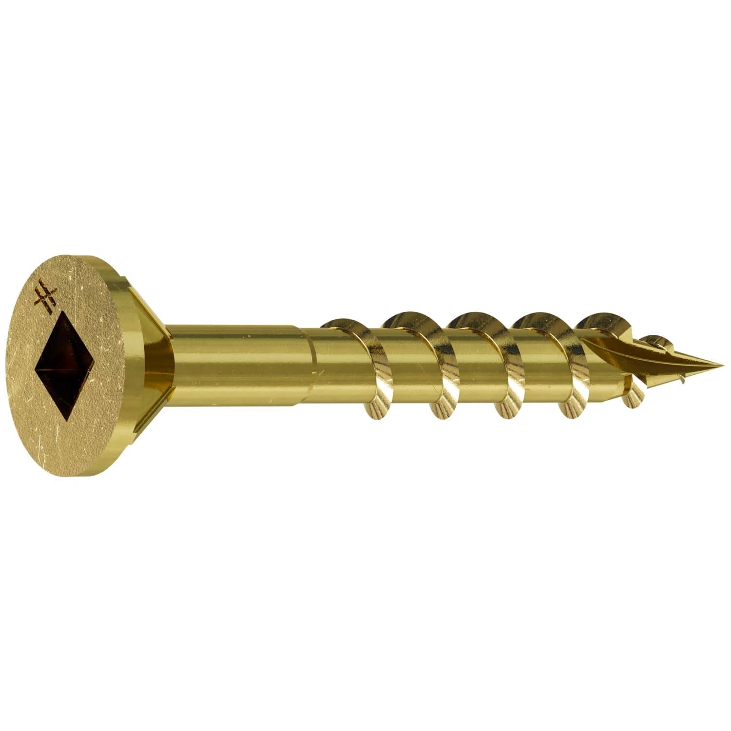 Simpson Strong-Tie WSC114S-17 WSC Wood Screw (Collated), #8 x 1-1/4-in. #2 Square, Flat Head, Yellow Zinc, 2500-Pack