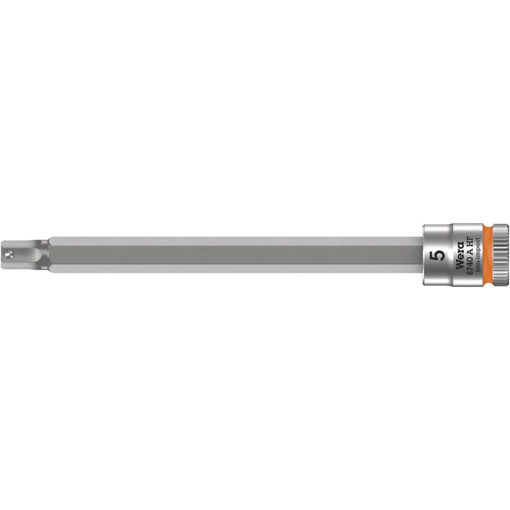 Wera 8740 A Hf Zyklop Bit Socket With Holding Function, 1/4-in. Drive, 5x100-mm.