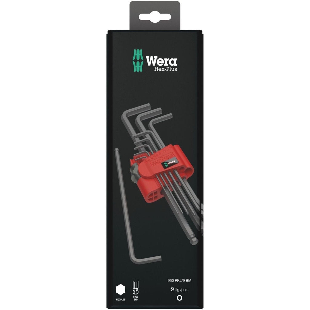 Wera 950/9 Hex-Plus 6 SB L-Key Set, Metric, Blacklaser, 9-Pieces