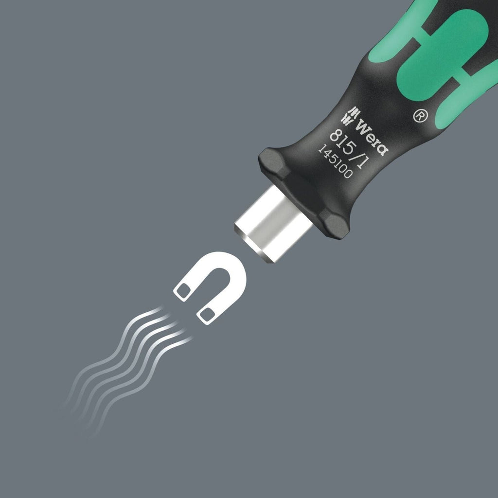 Wera 815/1 Bitholding Screwdriver, 1/4-in., 1/4-in.x78-mm.