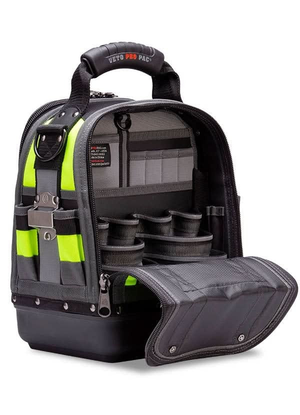 Veto Pro Pac Tech MCT Hi-Viz Yellow Compact Fully Featured Service, Repair & Install Tool Bag