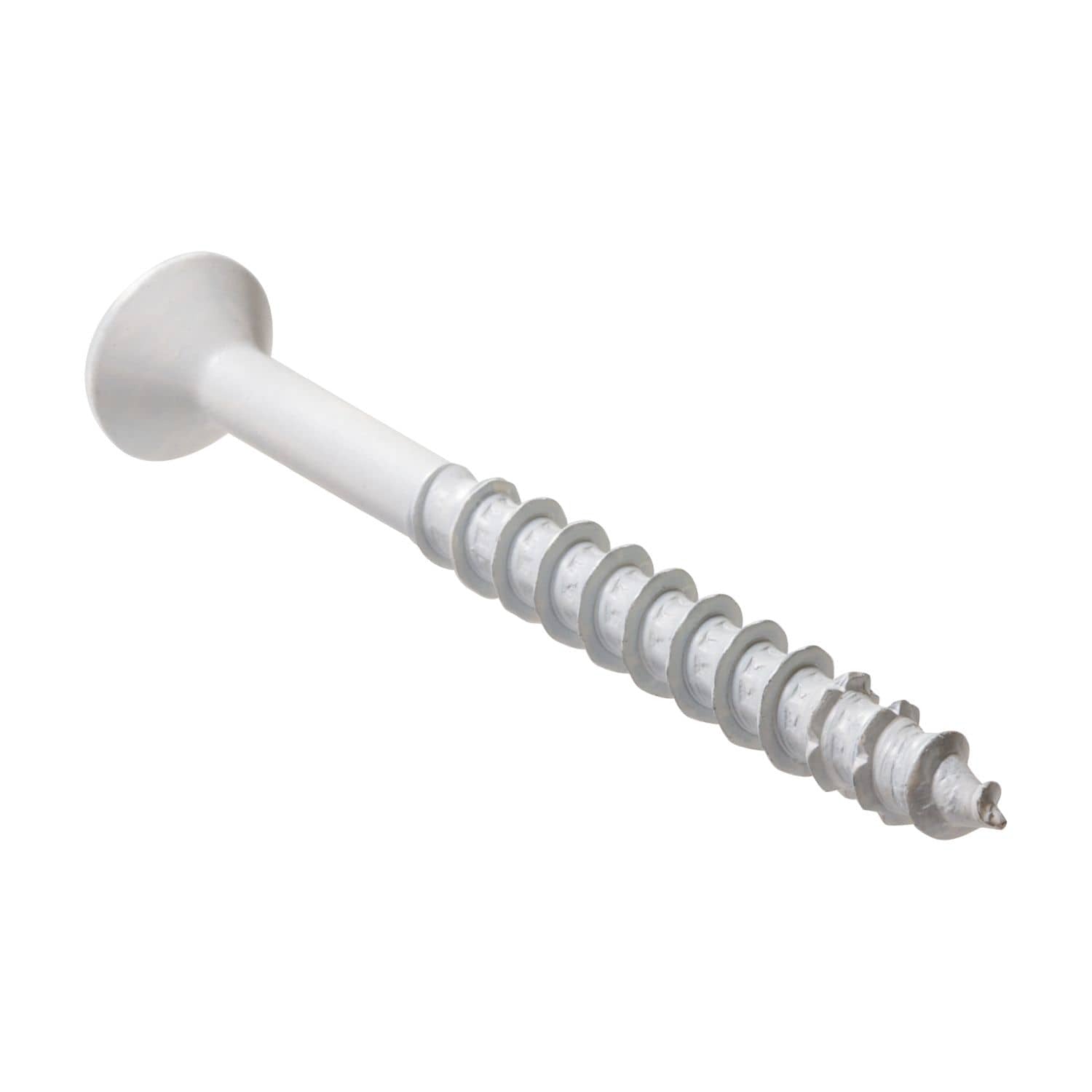 Simpson Strong-Tie TNTW25234TFC8 Titen Turbo, 1/4-in. x 2-3/4-in. 6-Lobe Flat-Head Concrete and Masonry Screw, White, 8-Pack
