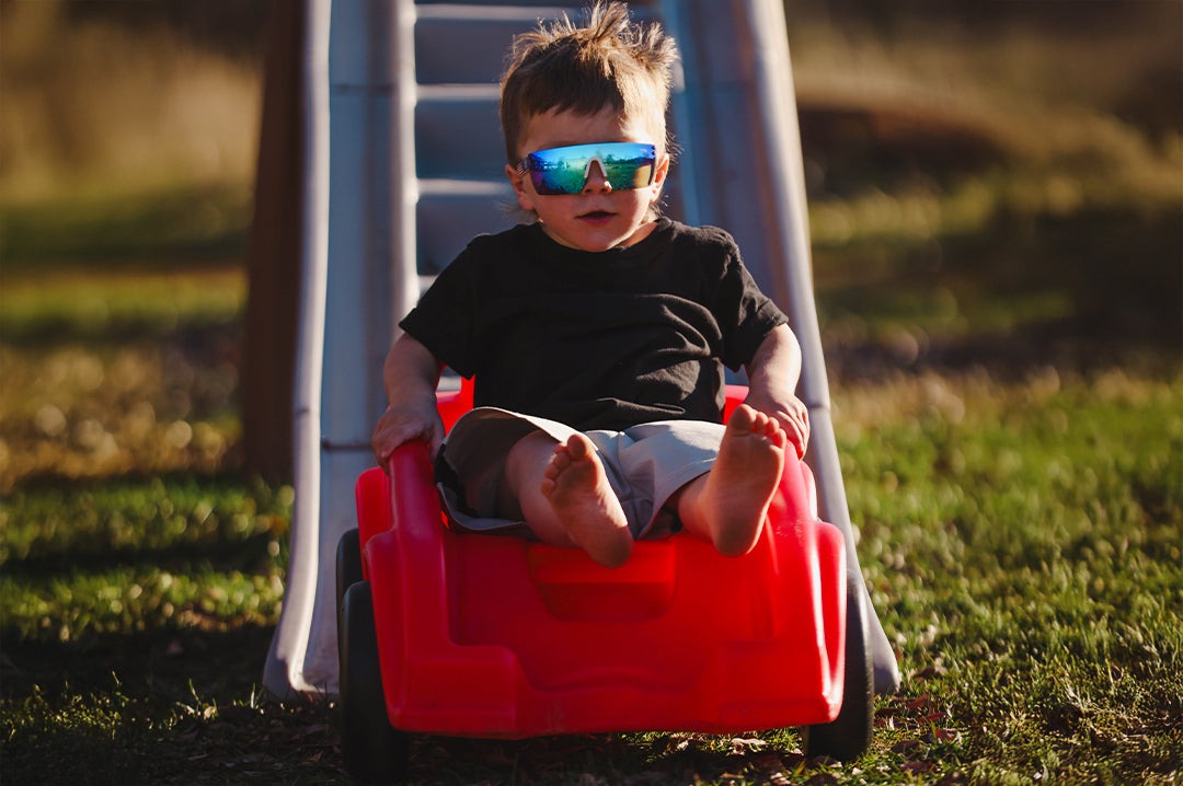 Heat Wave Kids Lazer Face Stars and Stripes Sunglasses