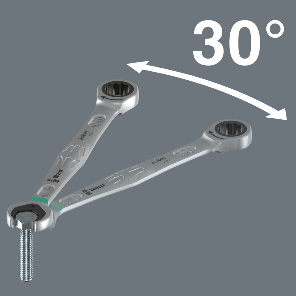 Wera 6000 Joker Ratcheting Combination Wrenches, 10x159-mm.