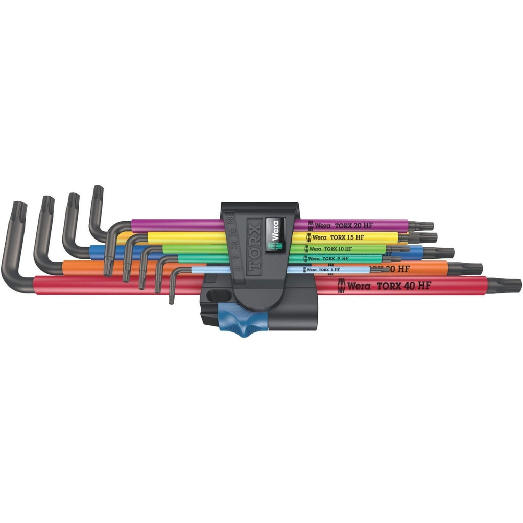 Wera 967/9 Torx XL Multicolour Hf 1 L-Key Set With Holding Function, Long, 9-Pieces
