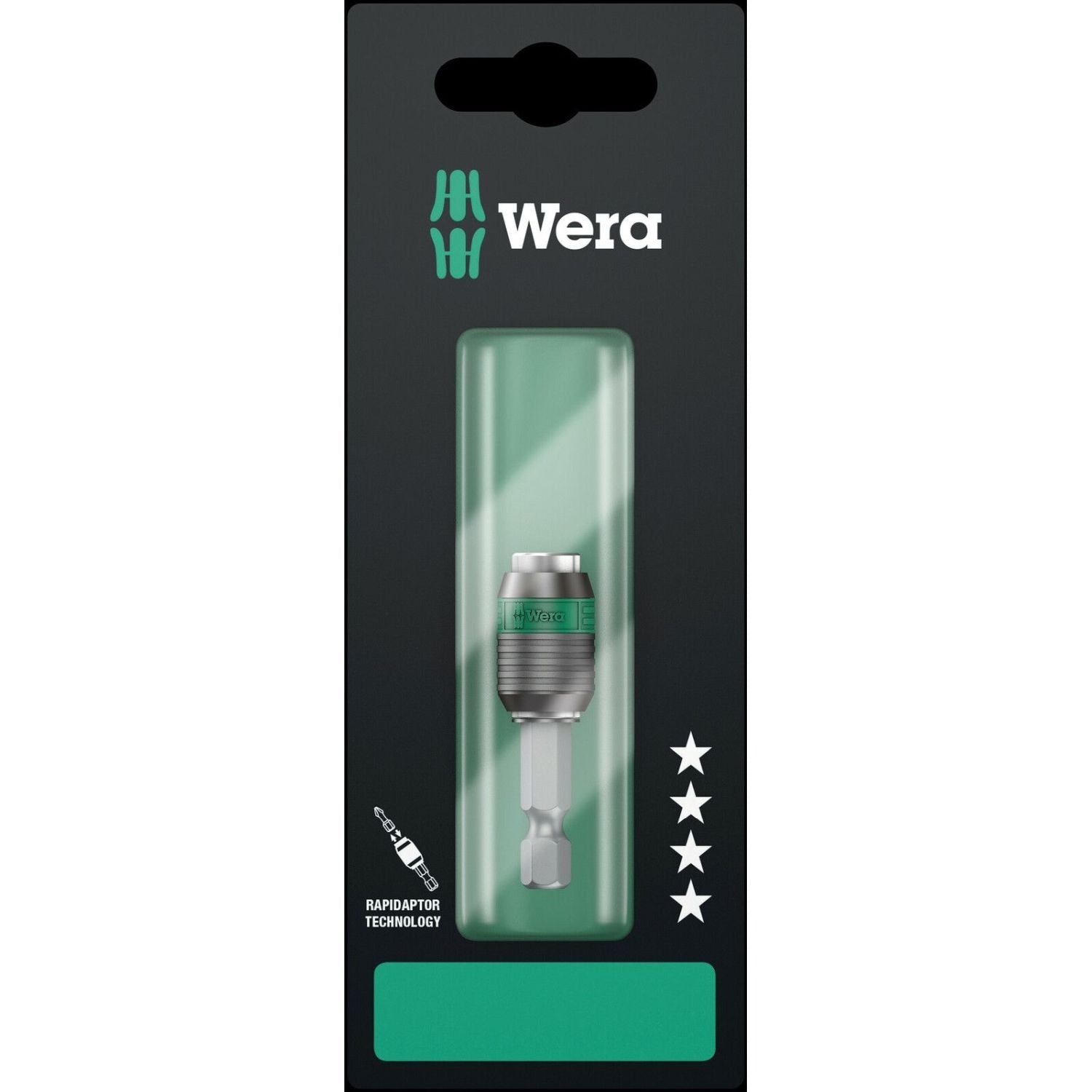 Wera 889/4/1 K SB Rapidaptor Universal Bit Holder, 1/4-in.x50-mm.