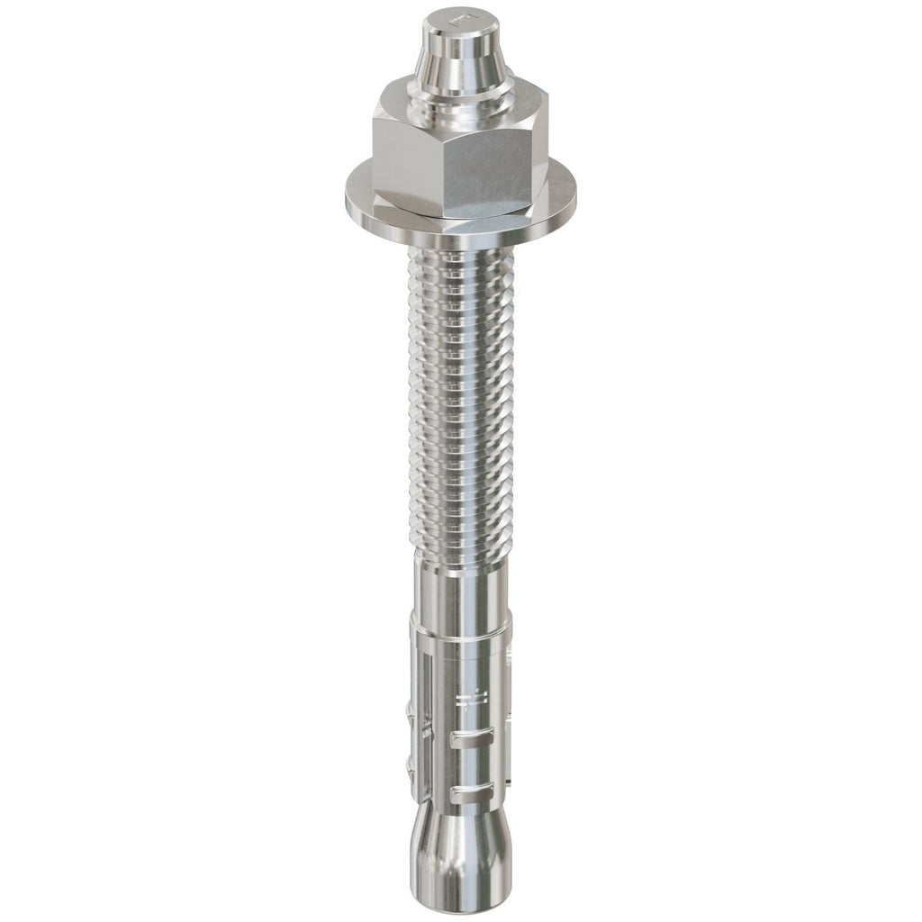 Simpson Strong-Tie STB2-37312S4F50 Strong-Bolt 2, 3/8-in. x 3-1/2-in. Type 304 Stainless-Steel Wedge Anchor, Fully Assembled, 50-Pack