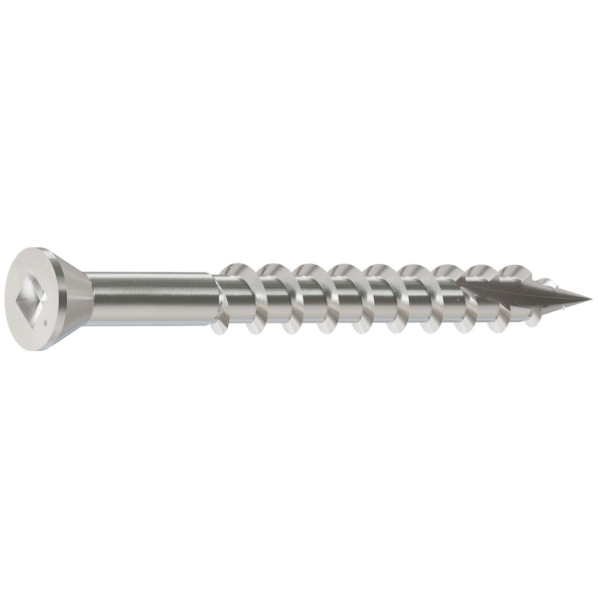 Simpson Strong-Tie T07162FB1 Trim-Head Screw, Square Drive, #7 x 1-5/8-in. #1 SQ, Type 316, 1-lb.
