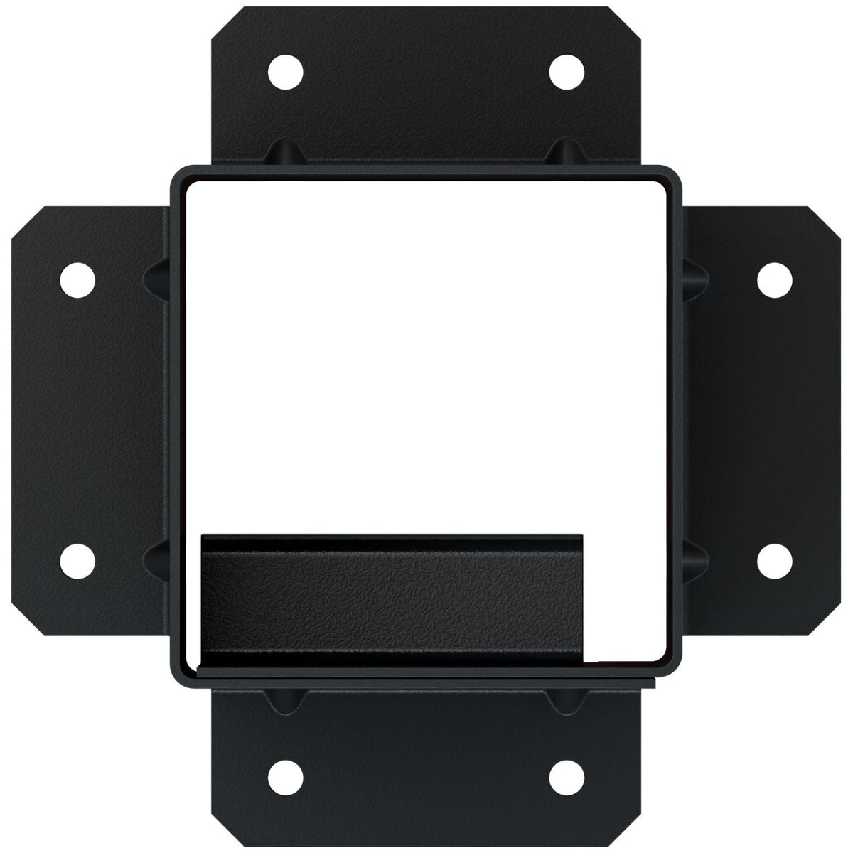 Simpson Strong-Tie SAGE-B44-KT2 Outdoor Accents Sage System Black Powder-Coated Post Base for 4x4 with Screws, 2-Pack