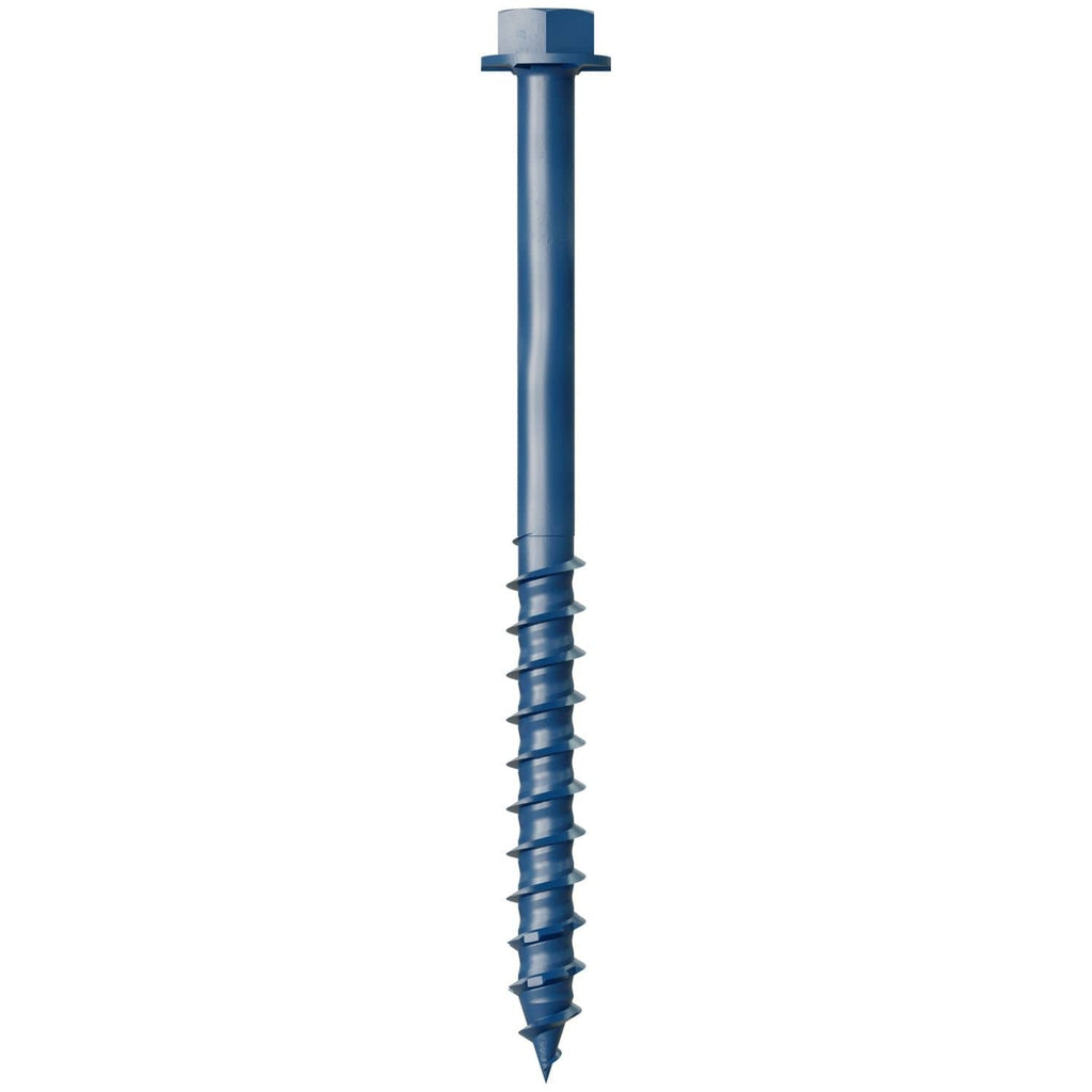 Simpson Strong-Tie TNT25314H Titen Turbo, 1/4-in. x 3-1/4-in. Hex-Head Concrete and Masonry Screw, Blue, 100-Pack