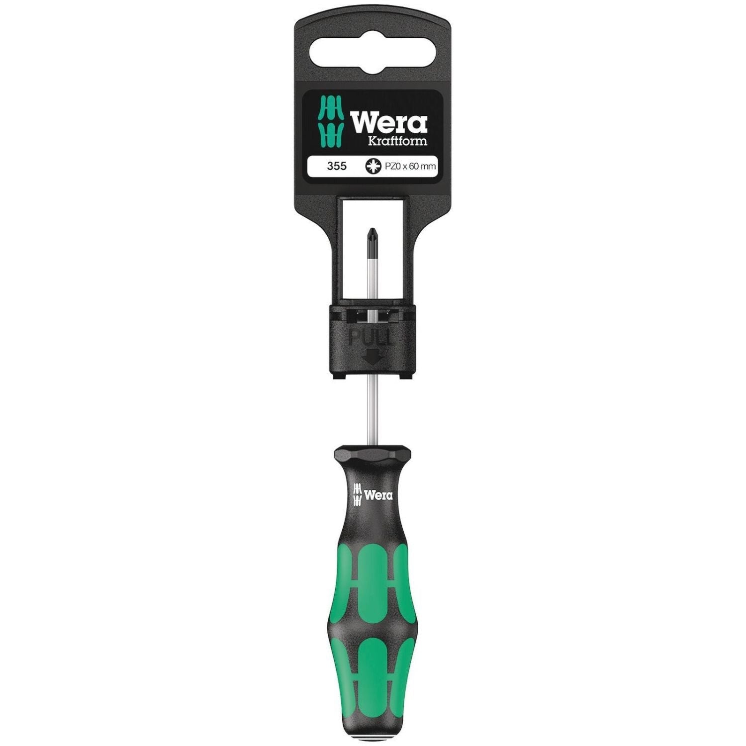Wera 355 Pz SB Screwdriver For Pozidriv Screws, Pz 0x60-mm.