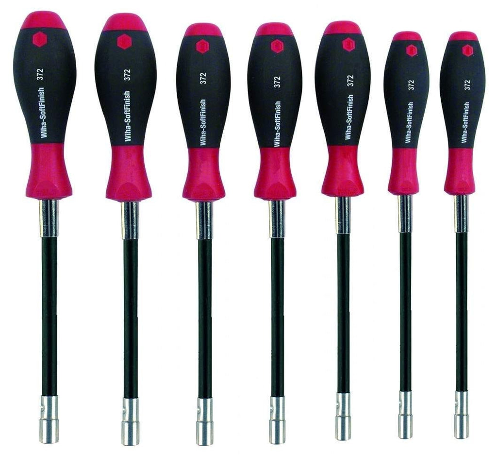 Wiha 37291 Flexible Shaft Nut Driver Metric 7 Piece Set