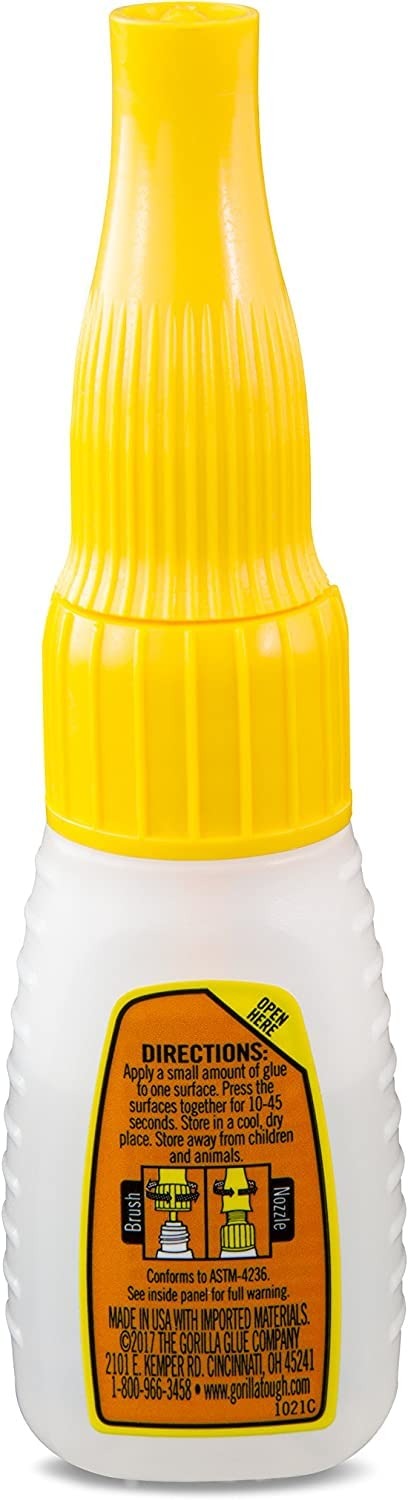 Gorilla Glue Brush & Nozzle Super Glue, 10g (7500102)