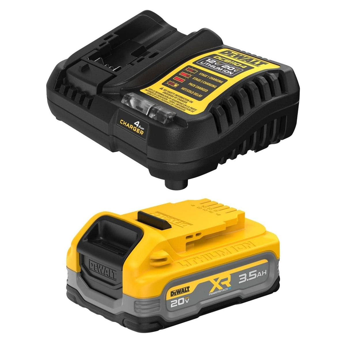 DeWalt DCF860B 20V MAX XR Brushless 3-Speed High Torque 1/4 in. Impact Driver w/ POWERSTACK 3.5Ah Battery & Charger Starter Kit