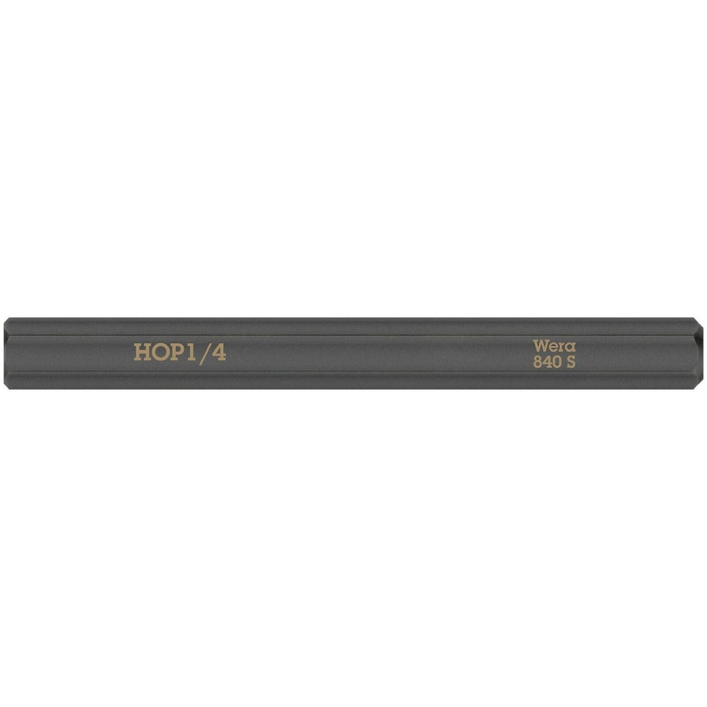 Wera 840 S Hex-Plus Bit For Impact Screwdrivers, 1/4-in.x70-mm.