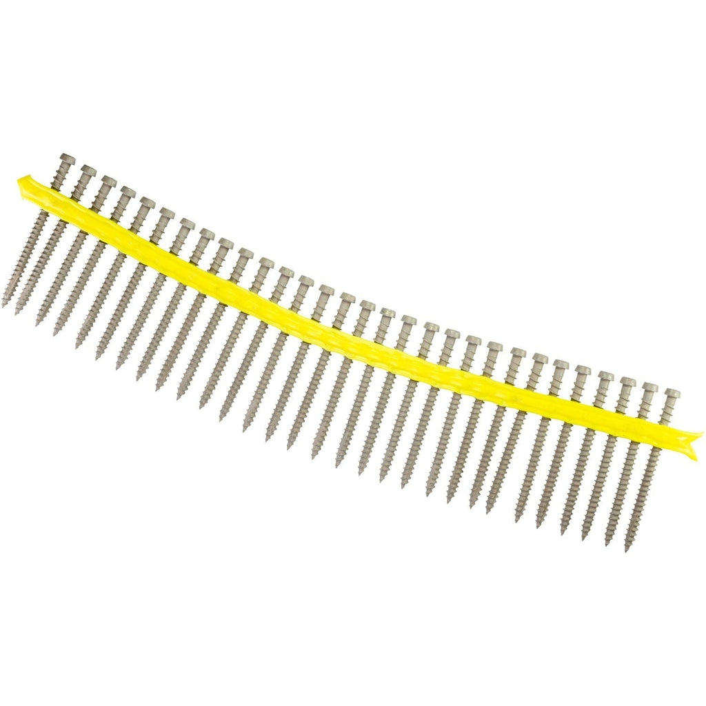 Simpson Strong-Tie DCU234SGR01 Deck-Drive DCU COMPOSITE Screw (Collated), #10 x 2-3/4-in. Quik Guard Gray 01, 1000-Pack