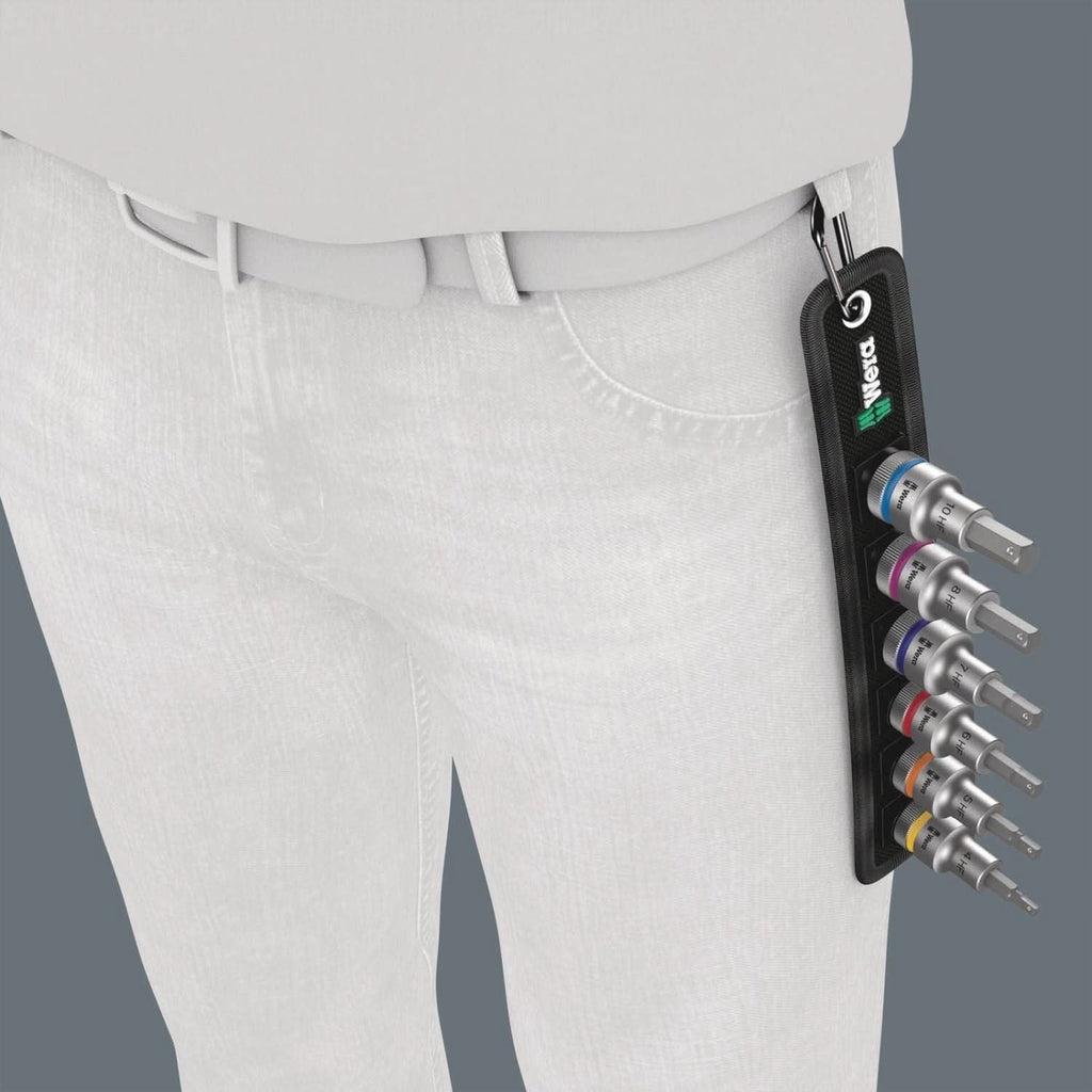 Wera Belt C 2 Zyklop In-Hex-Plus Bit Socket Set With Holding Function, 1/2-in. Drive, 6-Pieces