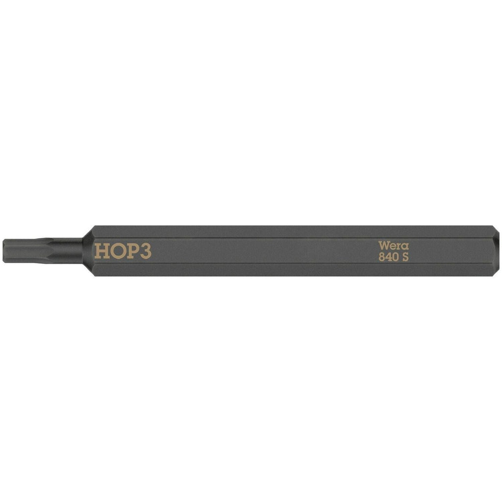 Wera 840 S Hex-Plus Bit For Impact Screwdrivers, 3x70-mm.