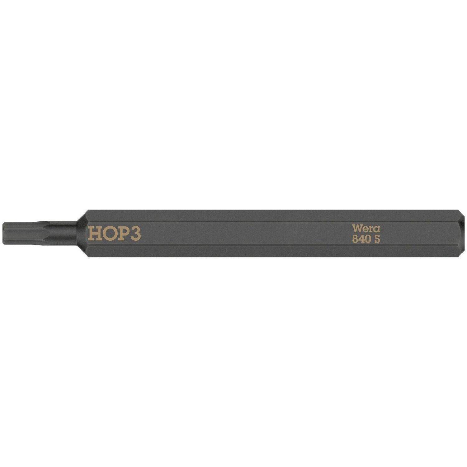 Wera 840 S Hex-Plus Bit For Impact Screwdrivers, 3x70-mm.