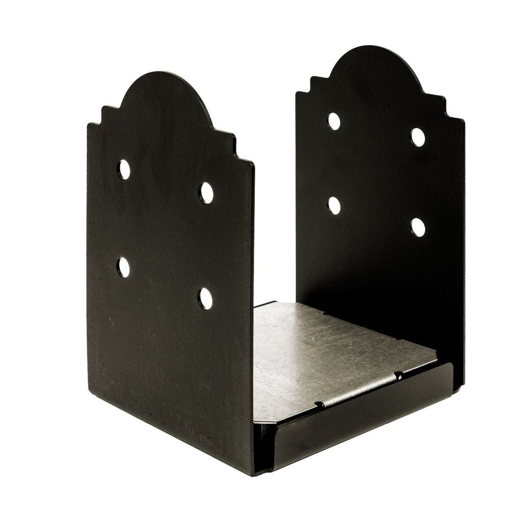 Simpson Strong-Tie Outdoor Accents Mission Collection ZMAX, Black Powder-Coated Post Base for 10x10 Rough (APB1010R)