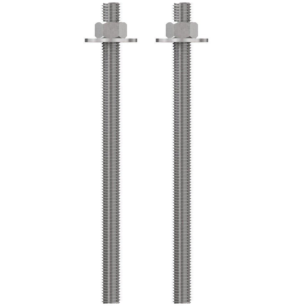 Simpson Strong-Tie RFB#5X10-SS316P2 RFB 5/8-in. x 10-in. Type 316 Stainless-Steel Retrofit Bolt, 2-Pack