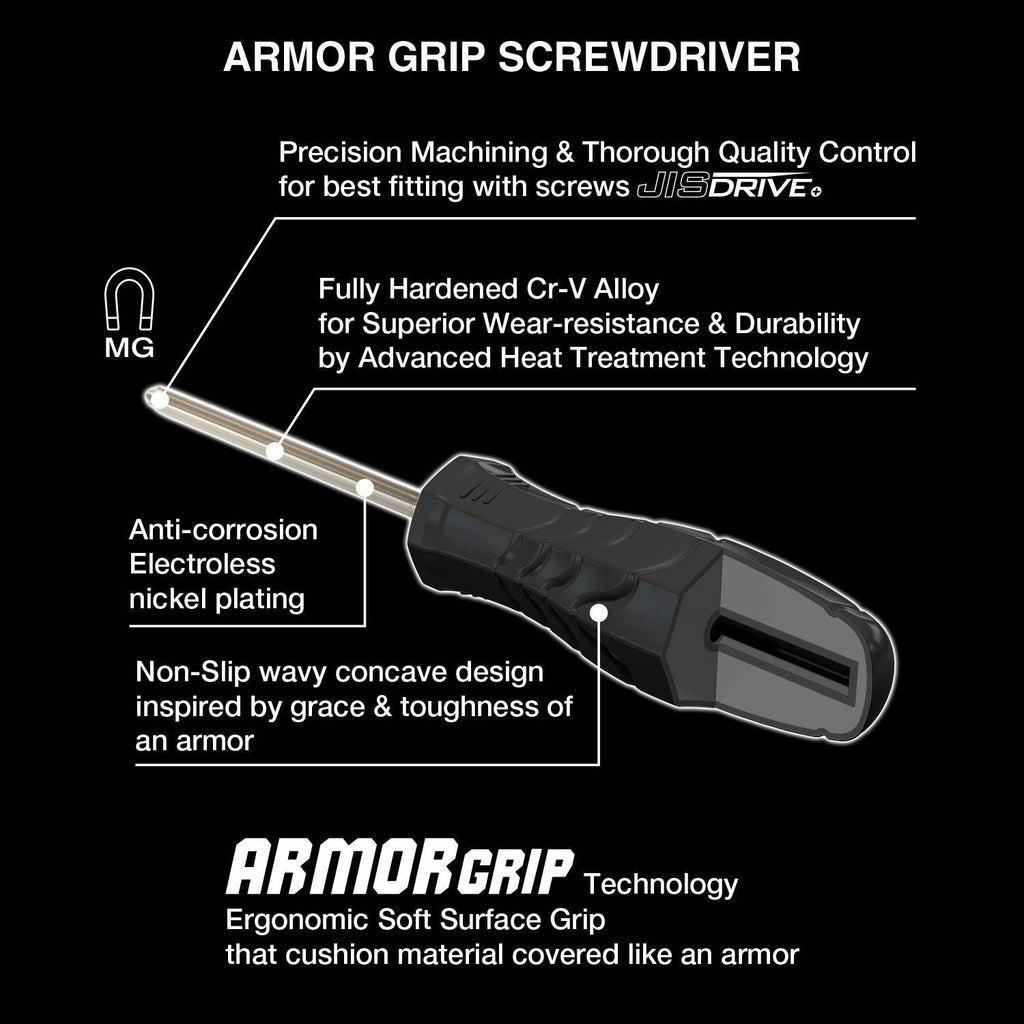 Vessel 550APH4PBU ARMOR GRIP Screwdriver 4-Piece Set