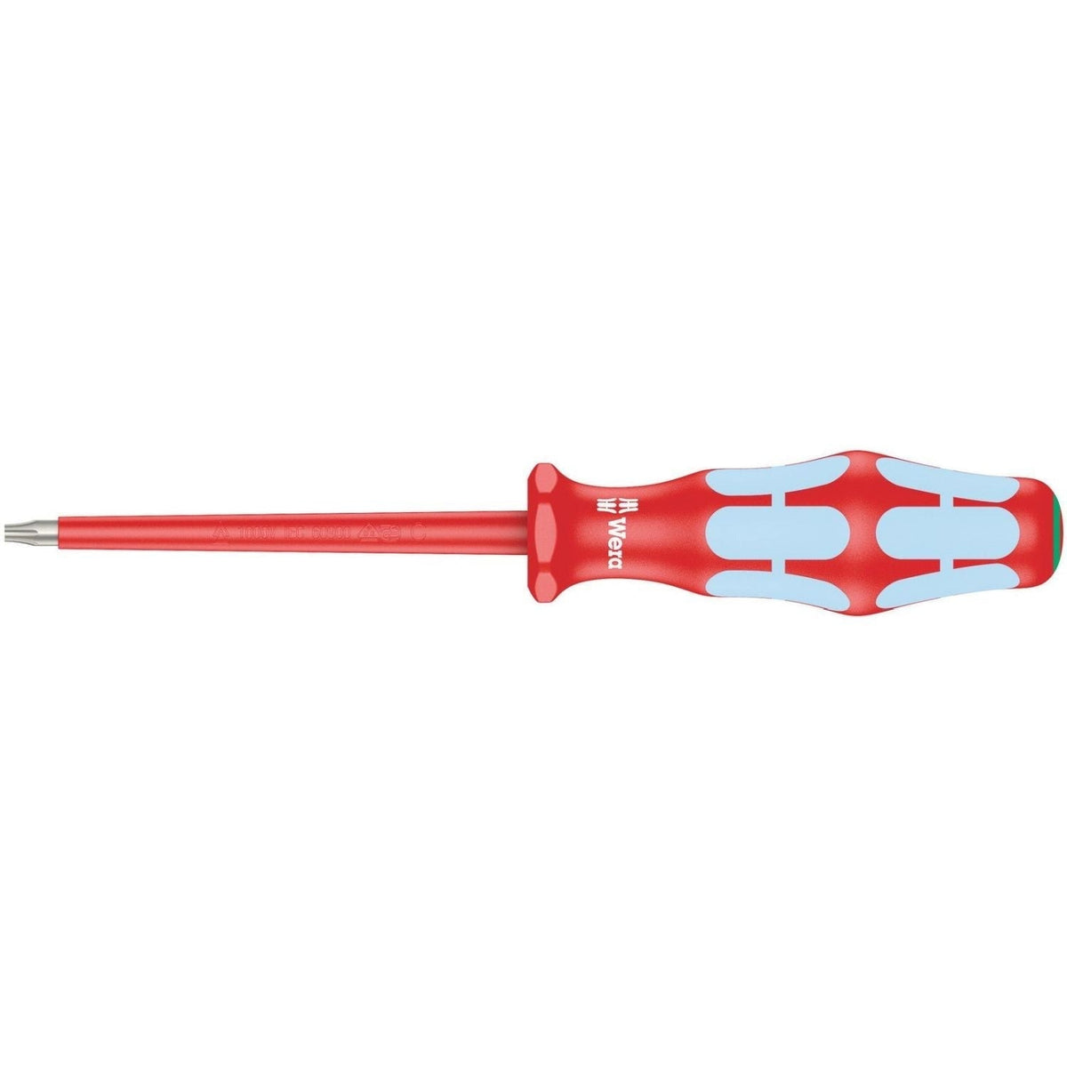 Wera 3167 I VDE Insulated Torx Screwdriver, Stainless Steel, Torx 9x80-mm.