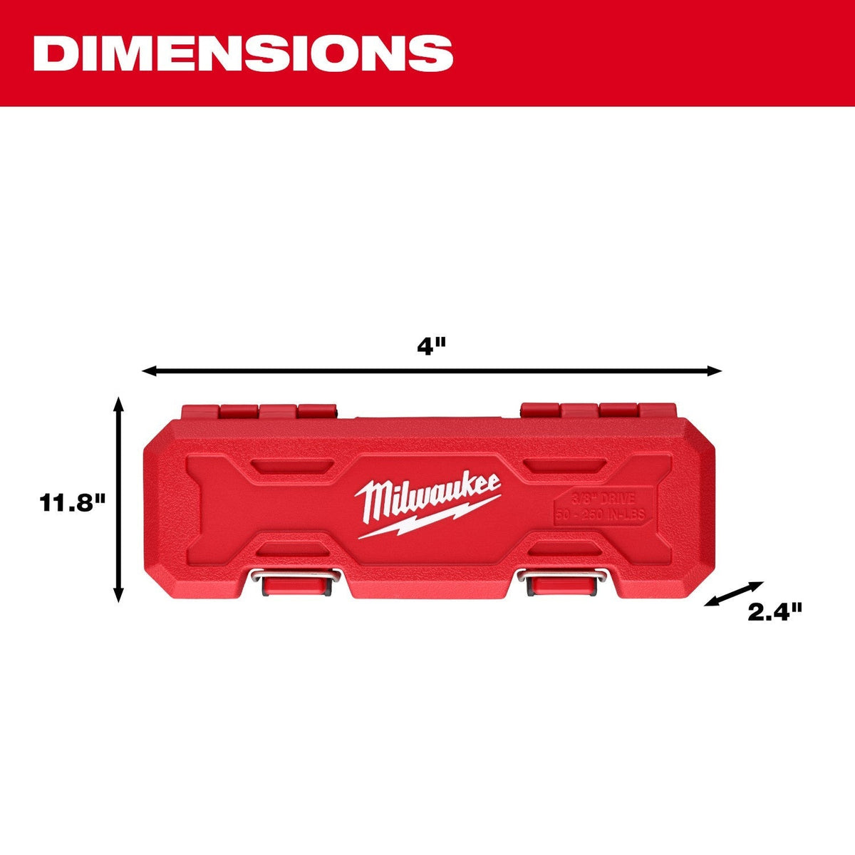 Milwaukee 48-22-9201 3/8-in. Drive Click Torque Wrench, 50-250 in·lb