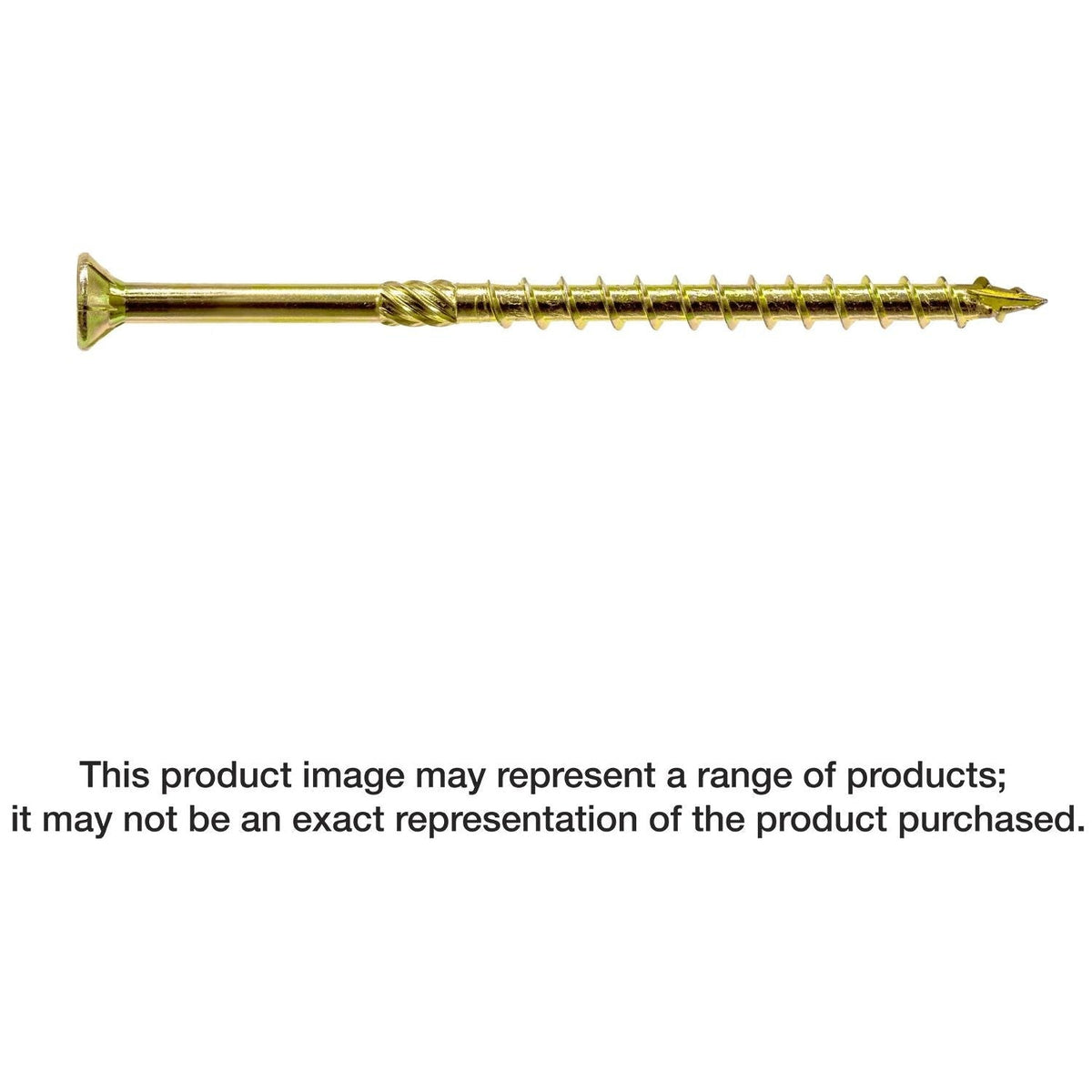 Simpson Strong-Tie SDCP22512 Strong-Drive SDCP TIMBER-CP Screw, 0.315-in. x 5-1/2-in. T40, Yellow Zinc, 250-Pack