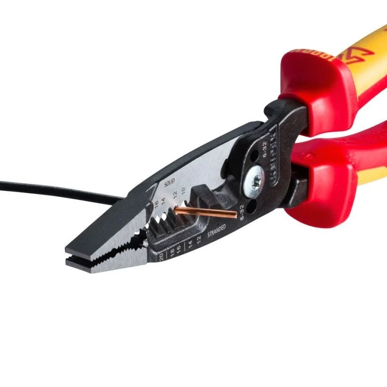 Knipex 8-in Forged Wire Stripper 20-10 AWG-1000V Insulated (13 78 8 SBA)